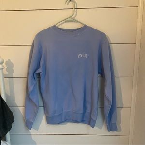 Brandy Melville Blue New York Erica Crewneck